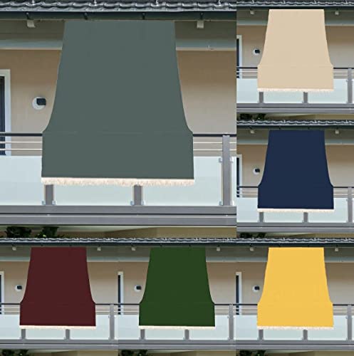 Luga TENDA DA SOLE CON ANELLI RESISTENTE ESTERNI BALCONE VERANDA GIARDINO 2022 (300X300, GRIGIO)