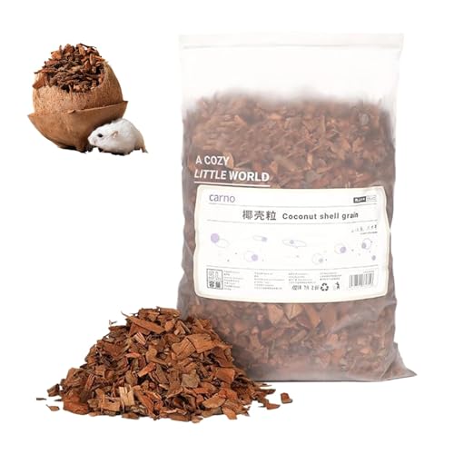 Cacha de hámster - ropa de cama enana de hámster | Basura gerbil | Cacha natural de coco pequeño | Decoración del hogar para hámster, disipación de calor, sustrato de terrario, litieer