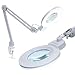 Neatfi XL Bifocals 1,600 Lumens Super LED Magnifier Lamp with Clamp, Large 7 Inches Acrylic Lens, 5 Diopter with 20 Diopter, Hands Free, Dimmable,16W, 84 PCS SMD LED, Adjustable Arm (White)