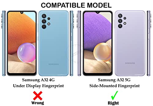 Image of Jkobi Back Cover for Samsung Galaxy A32 5G (Silicone Clear Shockproof Case with Camera Protection and Dust Plugs | Transparent)