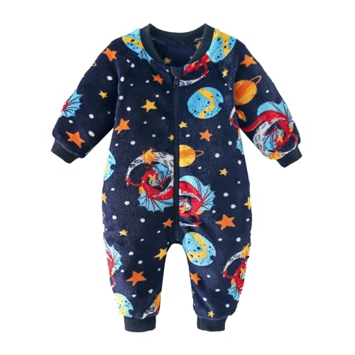 Générique Vêtements pour Enfants Noël Nouveau-né bébé garçons Filles Polaire Barboteuse Imprimer Combinaison à Fermeture éclair vêtements...