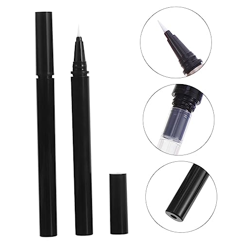 Merryhapy 9 piezas delineador líquido vacío con puntas de pincel surtidas miniatura 3