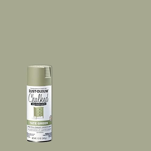 Miniatura 2 de Rust-Oleum 374164 - Pintura a la tiza en aerosol ultramate de 12 onzas, color verde Tate