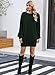 Meenew Women's Drop Long Sleeve Plus Size Sweater Dress Green Pullover Sweater M