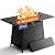 BALI OUTDOORS Propane Fire Pit Patio Outdoor Fire Pit Table Large Firepits for Outside Black