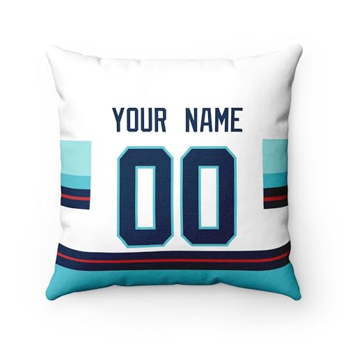 Image of ANTKING Seattle Throw Pillow Personalized Custom Any Name and Number for Men Women Boy Gifts