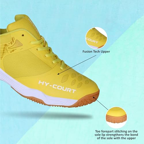 Image of NIVIA HY-Court 2.1 Badminton Shoes for Men | Ultimate Footwear for Court Mastery | Padel Shoes | Pickleball Shoes | Non-Marking Court Shoes | Unleash Your Full Court Potential | (Navy Blue /Red /Yellow /Black)