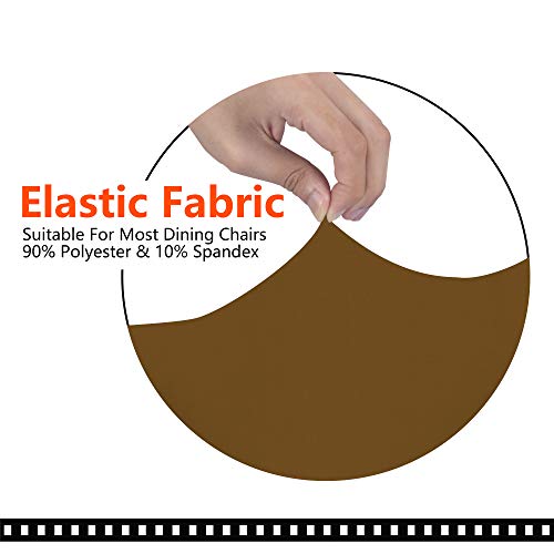Image of SARAFLORA Khaki Office Chair Covers Stretch Washable Computer Chair Slipcovers for Universal Rotating Boss Chair Middle Size