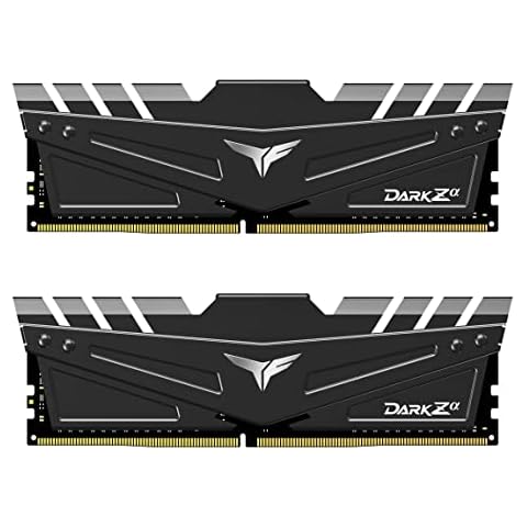 TEAMGROUP Team T-Force Dark Za DDR4 Gaming Memory, 2 x 8 GB, 3600 Mhz, 288 Pin DIMM, Black Cover