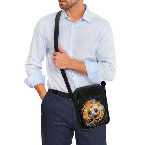 Small Messenger Bag Purse for Women Men Shoulder Handbag with Adjustable Straps & Zipper Closure Organizer3