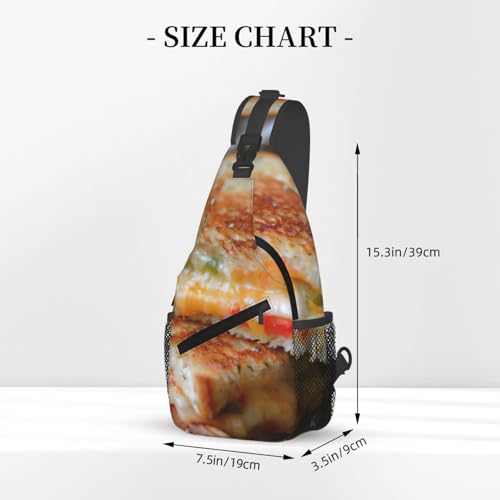 Bolso cruzado Cheese Sandwiches para hombre y mujer miniatura 3