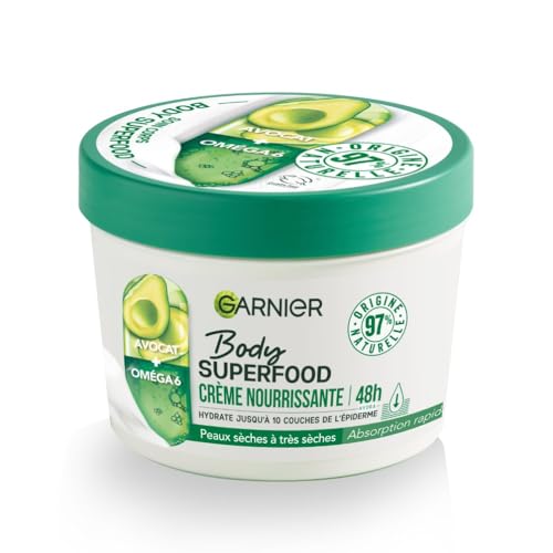 Crème Corps Peau Sèche Et Très Sèche Nourrissante Et Réparatrice Avocat Body Super Food Garnier Le Pot De 380ml - vue 2