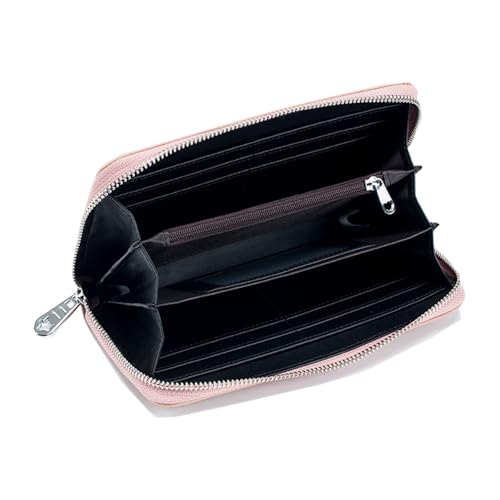 JONON Women RFID Blocking Wallet Leather Zip Around Phone Clutch Large Capacity Ladies Travel Purse (Yellow)4