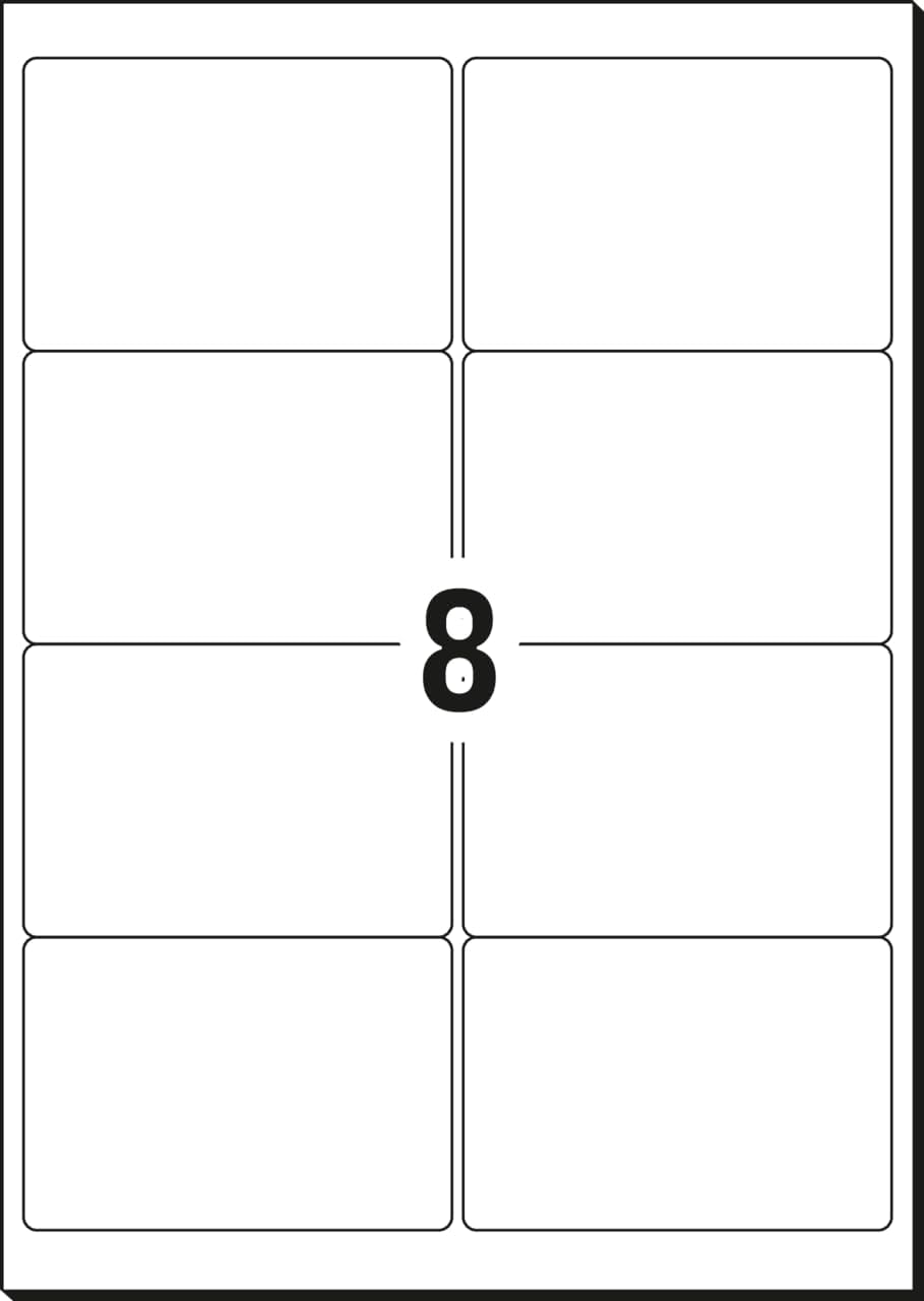 Sigel LA322 Universal Address Labels, 9.91 X 6.77 Cm, 200 Lbl = 25 Sheets, White
