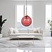 Ornamenta Handmade Blown Glass Red Pendant Light with Brass Finish | Modern Hanging Lamp for Kitchen Island, Dining | Living | Customizable Colors & Sizes (6-12 Inches) | Ceiling Light Fixture
