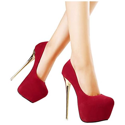 HOMDREAM High Heels 16CM High Heels Plus Size Sexy Pole Dance Schuhe Cosplay Sexy Männer Und Frauen,Red-45 Cover