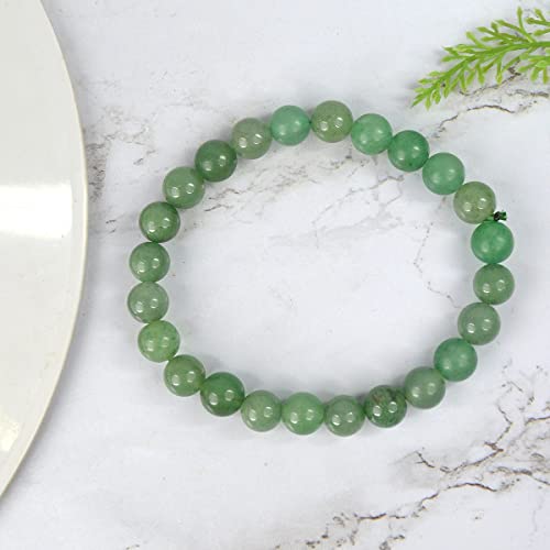 Image of Reiki Crystal Products Certified Natural Crystal Stone 8 mm Round Beads Bracelet for Men & Women | Reiki Charged Gemstone Bracelet | Multiple Stone Variants Available