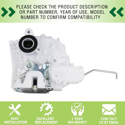 Image of Power Door Lock Latch Actuator Motor with Rod Front Left Driver Side Compatible with 2007-2011 Honda CR-V Replaces 72150-SWA-A01 72150SWAA01