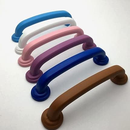 3.75 Colorful Knob Drawer Pulls Cabinet Door Handle Dresser Pull Handles Kids Blue Orange Yellow Red Pink 96mm Furniture - (Color: Orange)