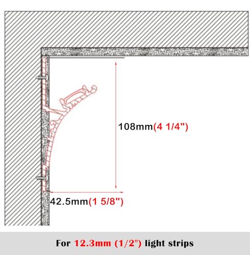 Profilé mural LED architectural en aluminium anodisé avec diffuseur haut de gamme - 6