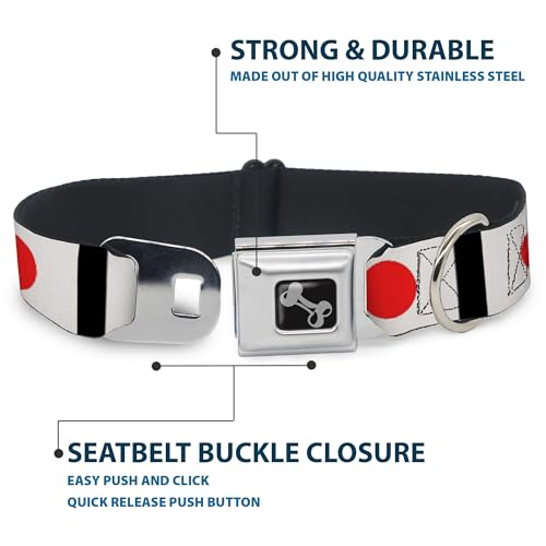 Collier de chien drapeau Japon en os Buckle Down grand format