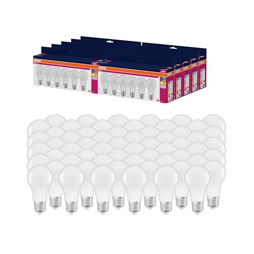 Osram Led Star Value A60, Confezione Vantaggiosa Con 60 Lampadine, Sostituisce Le Tradizionali Lampadine Da 60W, Bianco Caldo (2700K), 8W, Attacco E27