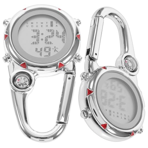 Montre mini mousqueton 2 pièces VICASKY avec alarme et calendrier pour le plein air