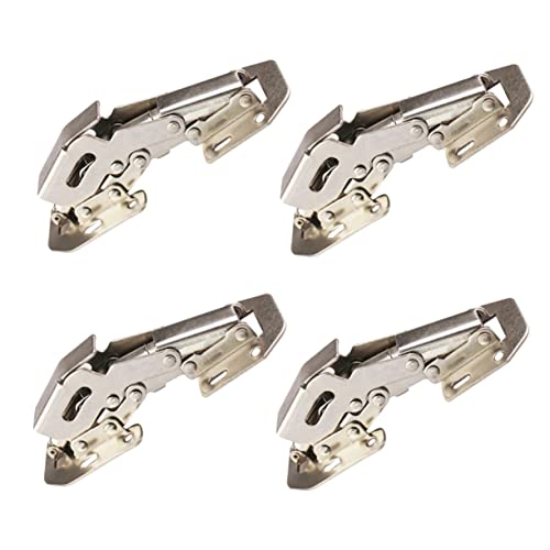 LIFKOME 4 Piezas Bisagras de Puerta de Armario Acero Inoxidable Amortiguador para Cocina y Gabinetes Instalación y Duradera