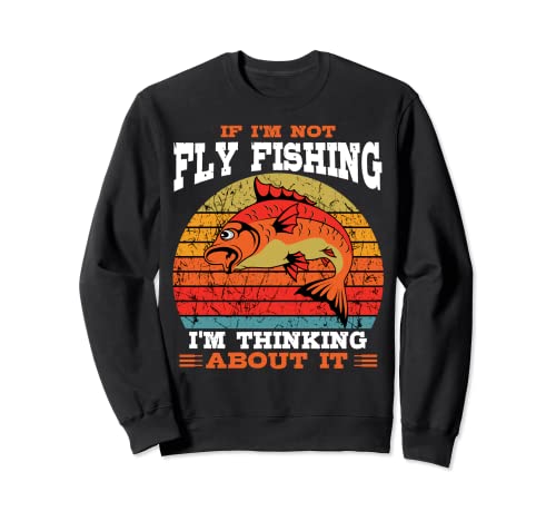 Pesca con mosca, retro, vintage, pescador, método de pesca Sudadera
