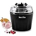 Produktbild RspvD Eismaschine, Automatic Frozen YogurtSorbet und Eiscreme Machine, BPA-freie, 1,5-Liter-Gefrierschale, mit Abschaltautomatik,Schwarz