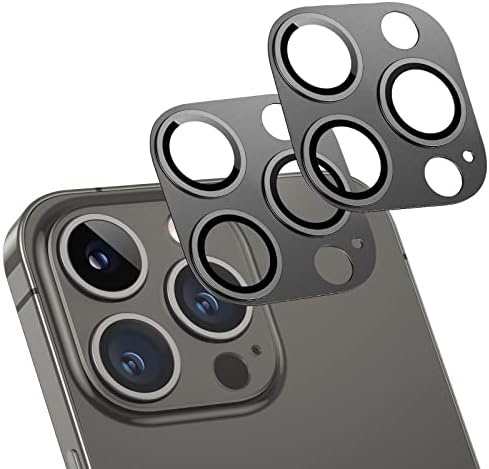 Giftorld [2 Pack] Camera Lens Protector designed for iPhone 13/13 Mini, Aviation Aluminum Alloy Material,9H Tempered Glass,Case Friendly,HD Clarity,Full Cover-Silver