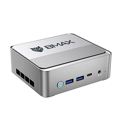 Bmax Mini PC B3 Plus, Intel N5095(up to 2.9GHz) 8GB DDR4/256GB SSD, 4K Three Screen Display/Dual HDMI/Type-C/WiFi/BT4.2/USB3.0 Push-Pull Cover Mini De
