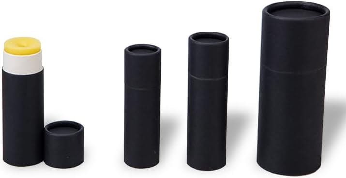 50pcs Kraft Paper Push Up Tubes Cardboard Cosmetic Cylindrical Packaging(White,0.18OZ 5g)
