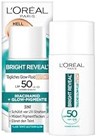 L'Oréal Tägliches Getöntes UV Glow-Fluid LSF 50, Niacinamid + Glow-Pigmente, Farbe: Hell, Bright Reveal, 1 x 50 ml