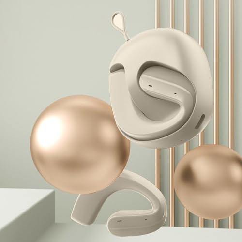 Image of H585 OWS Ear Wireless Earbuds with Display | ENC Mic for Crystal-Clear Calls | 30hr Playtime with Type-C Fast Charging | BT5.3 Gaming Bluetooth Earphones | (Beige)
