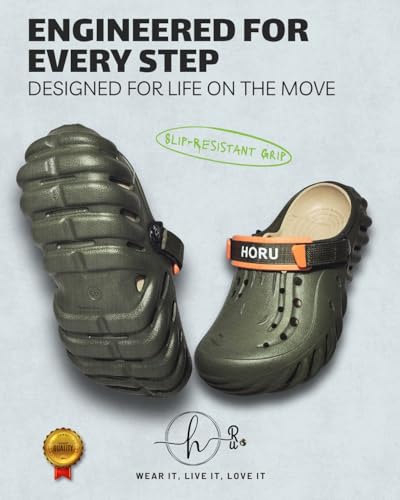 HORU Unisex Slip-On Clogs – Lightweight Breathable Foam Slides for Men & Women, Nursing, Garden, Kitchen, Non Slip Shoes, Waterproof Work Footwear, Classic Mules & Clogs for Adults2