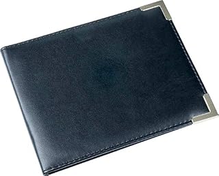 Esposti Disabled Blue Badge & Timer Holder - Blank & Discreet PU Leather Cover - Metal Corners - Hologram Safe (Black)