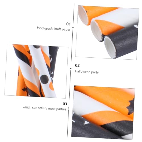 Set de 250 pitillos de papel para fiesta Halloween miniatura 4