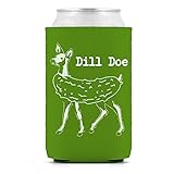 Cool Coast Products - Green Dill Doe Meme Beer Coolie | Funny Parody Coolers | Drink Gifts | Gag Party Huggie | White Elephant | Beer Beverage Holder | Craft Beer Gifts | Insulated Neoprene