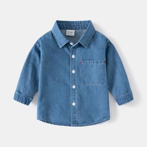 Boys Small And Medium Children Denim Jacket Fall Casual Long Sleeved Denim Shirt Casual Jacket for Autumn Winter3