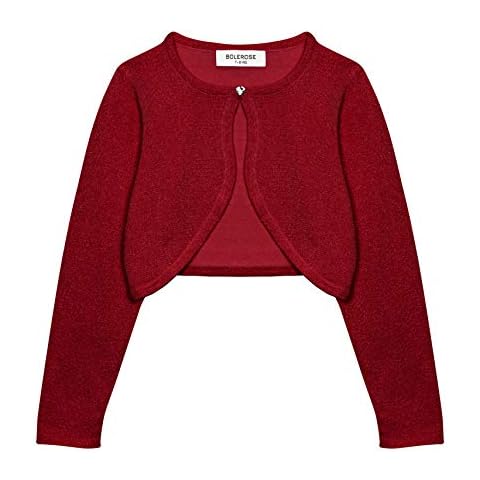 Bolerose Chicas Manga Larga Brillante Bolero Niñas Cárdigan Cover