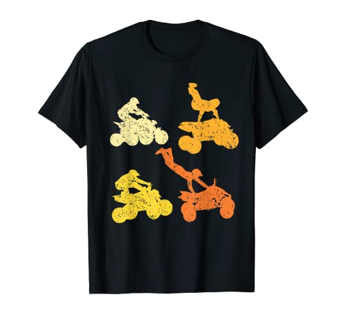 Retro Quading Quad Biker ATV Riding Mudding 4 Wheeler Lover Camiseta
