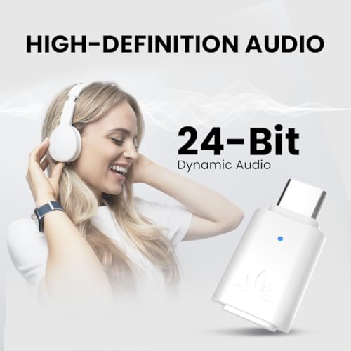 Avantree C81-PC (2025) - USB-C Bluetooth 5.3 Adapter for PC & Mac, Low Latency Audio Dongle for Wireless Headphones