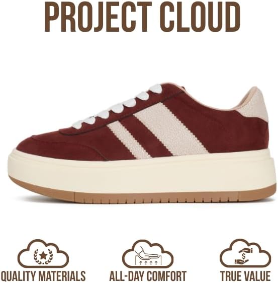Project Cloud Platform Sneakers for Women - Lightweight Memory Foam Insole Womens Sneakers - Non-Slip Fashion Sneakers for Women Footwear - Women's Fashion Platform Shoes (Nita) - Image 3