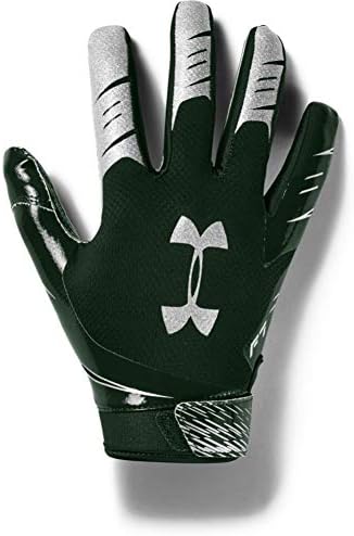 Under Armour Men's F7 Football Gloves , Forest Green (301)/Metallic Silver , Large