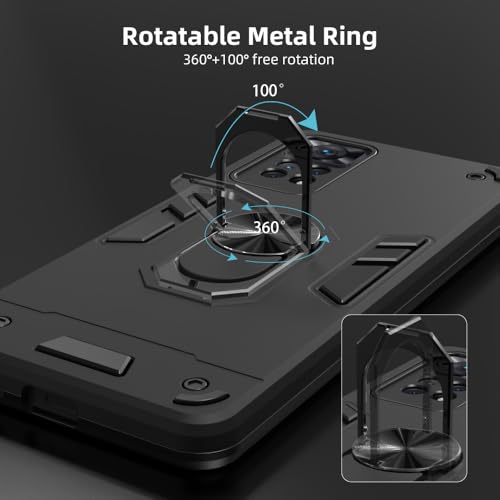 Image of NDCOM for Redmi Note 11 Pro Plus 5G Back Cover | Stylish Design Redmi Note 11 Pro Plus 5+G Back Case | Redmi Note 11 Pro 4G Back Cover Ring Holder Case