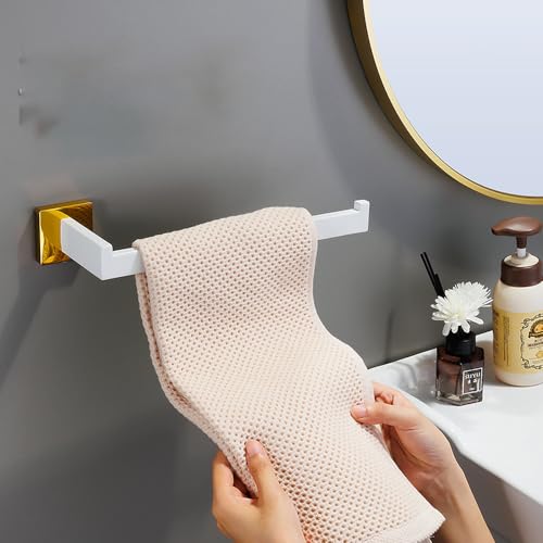Ensemble d'accessoires de salle de bain or blanc 5 pièces - 4