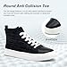 Xraehni Women's Men’s Fashion Sneakers High Top Lace Up Shoes for Women Men Breathable Flying Woven Mesh Sneakers Casual Outdoor Sport Running Walking Shoes Black