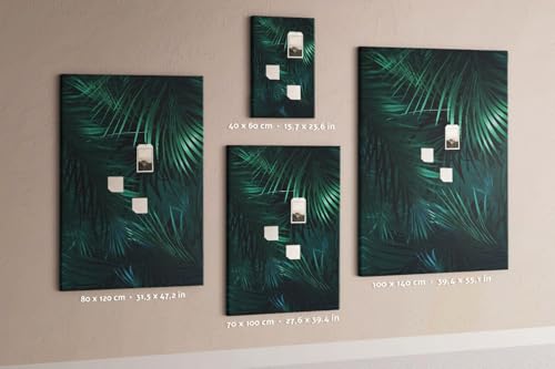 Tableau en liège pour planifier tâches et notes avec décor feuilles de palmier 40x60