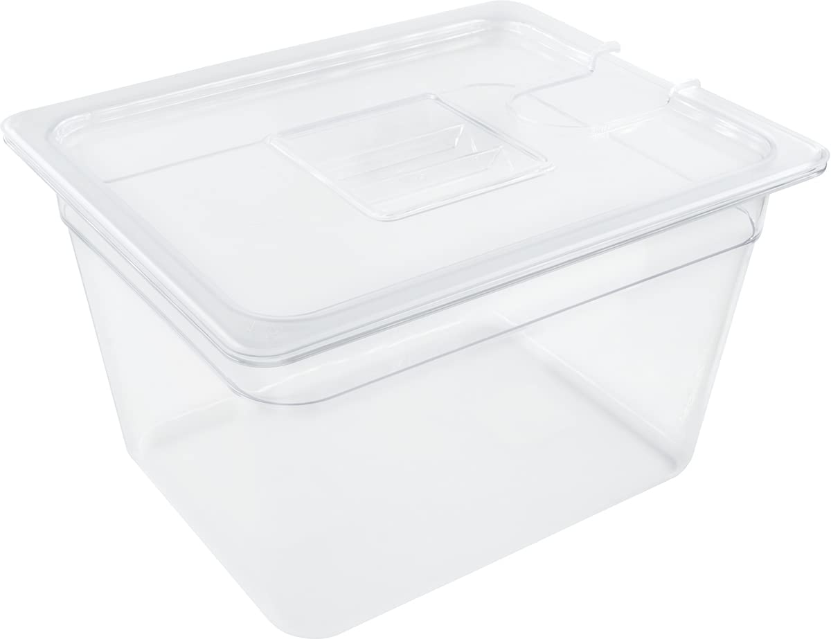 Heidenfeld SVS11 Sous Vide Garer Behälter - Extra groß 32.0 x 26.5 x 20.0 cm - Deckel - Rack - Behälter Set - Komplett Set - Volumen 11l - Sous-Vide Stick Zubehör - Kitchen aid (Deckel-Einzel)